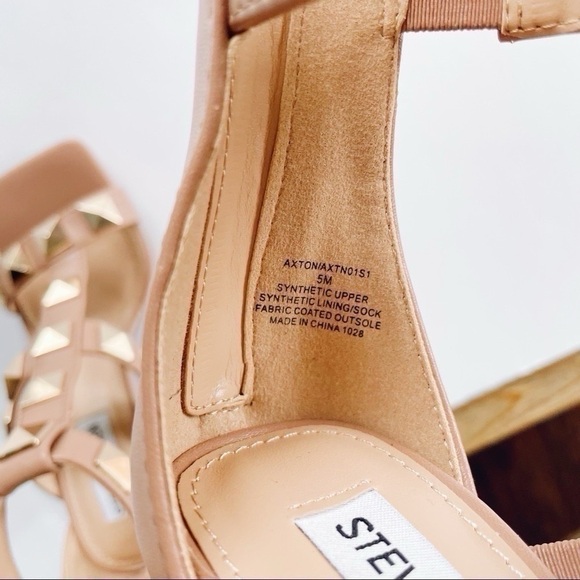 NEW Steve Madden Axton Studded Stiletto Sandal Nude Multi - Picture 7 of 10